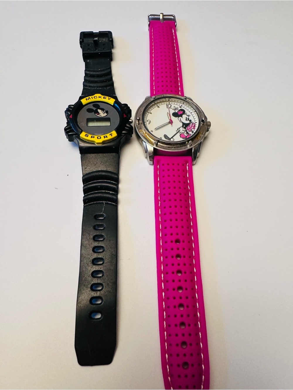 Disney Pink Minnie Mouse Analog Watch with Silver Case